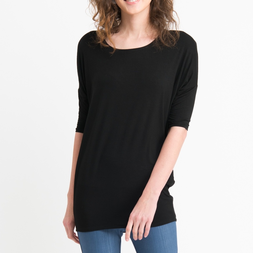 Dolman Tunic Top - Black